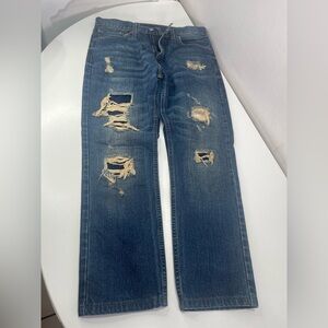 Levi's 511 Jeans Men 34X32 Straight Distressed Denim